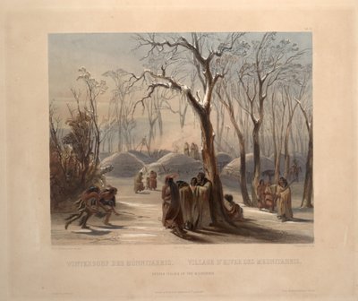 Winter Village of the Minatarres by Karl Bodmer